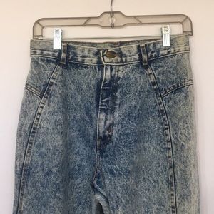 Vintage chic Acid Wash Pencil Leg Blue Jeans 11